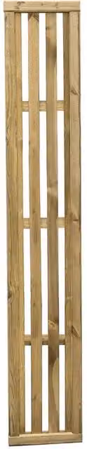 Forest Garden Pressure Treated Brown Vertical Slatted Wood Trellis Screen