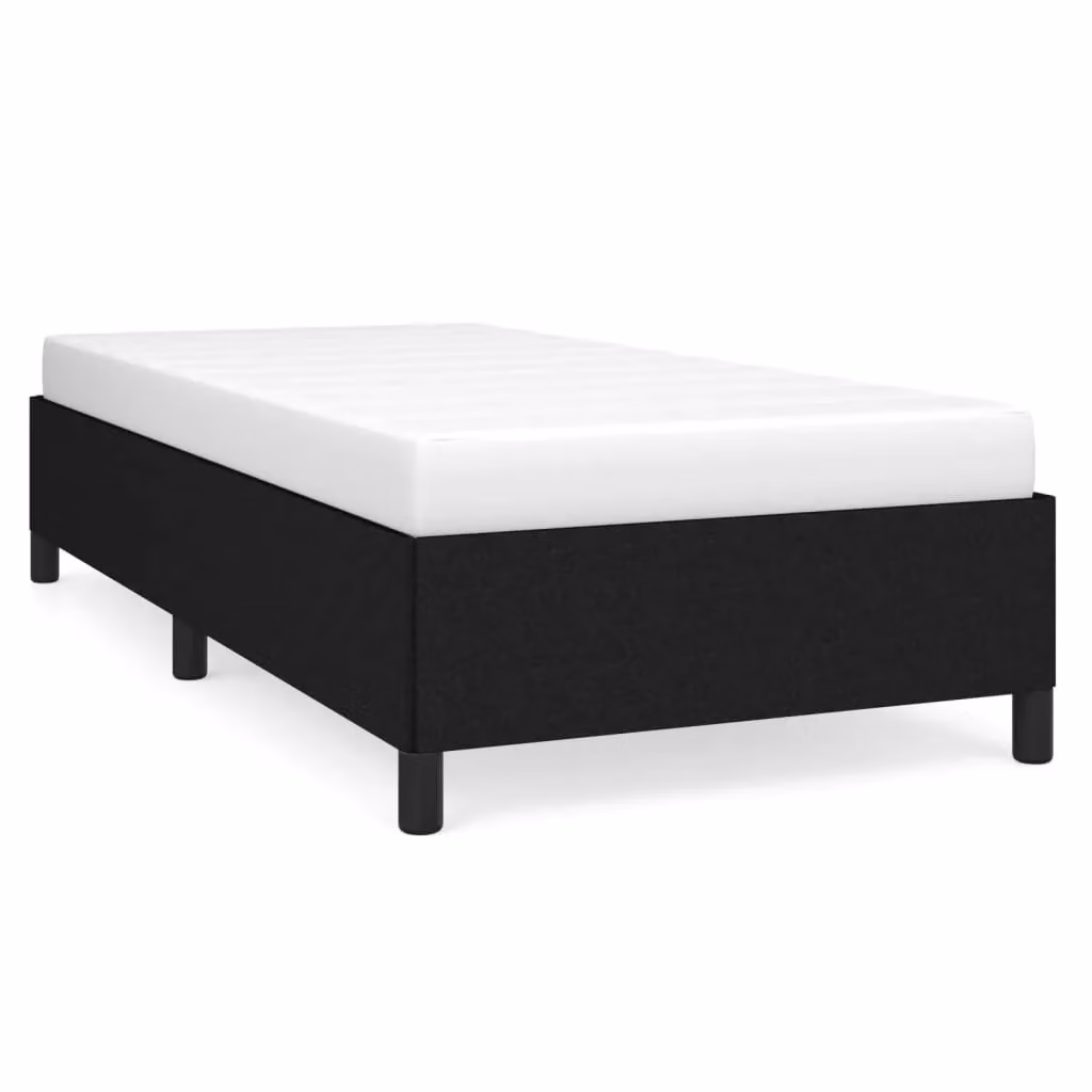 Berkfield Home Upholstered Single Bed Frame, Black, W/D/H: 90 x 190 cm – 2