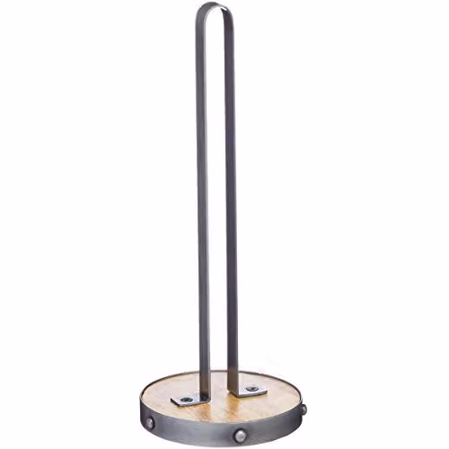KitchenCraft Industrial Metal and Wood Freestanding Kitchen Roll Holder, Grey – 1