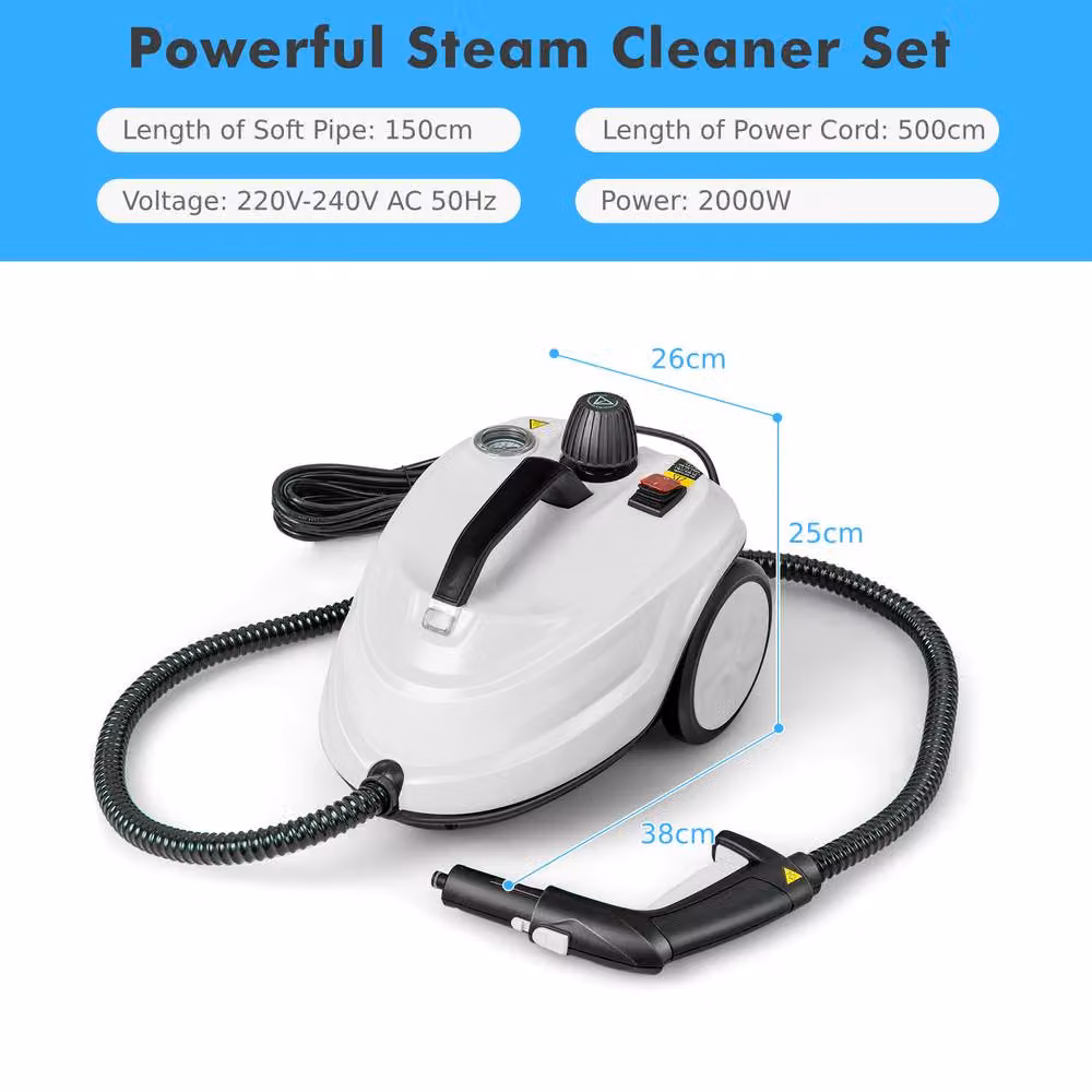 Costway 2000W High Pressure Floor Steam Cleaner in White – 2