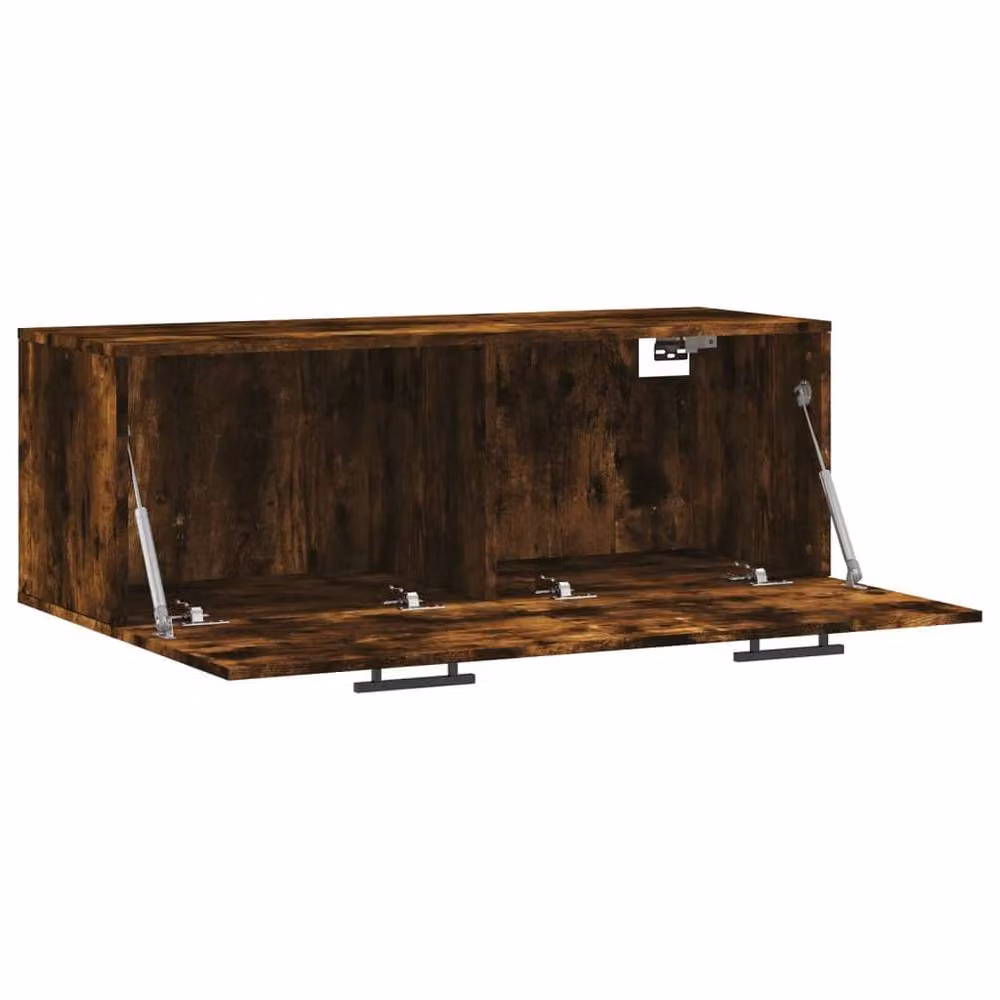 Berkfield Home Smoked Oak Wall Cabinet in Brown, W/D/H: 100 x 36.5 x 35 cm – 4
