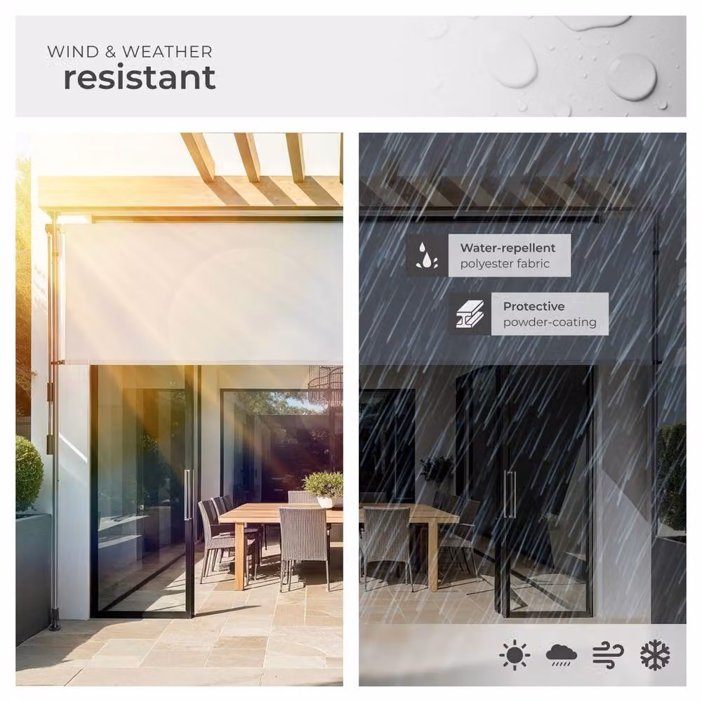 tectake Taija Retractable Awning in Grey, W/D/H: 200 x 310 cm – 3