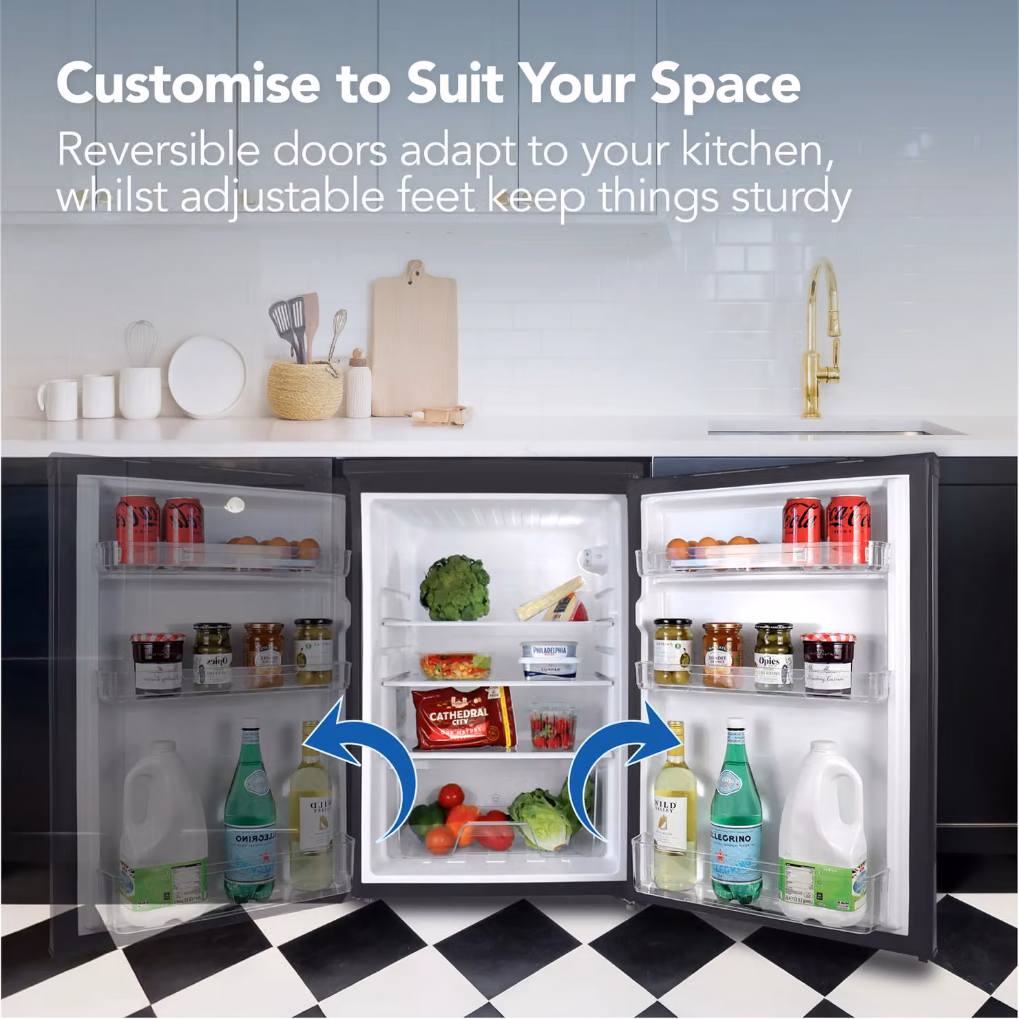 Igenix Under Counter Larder Fridge, 127 Litre, Black – 7