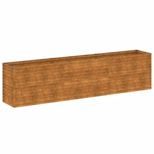 vidaXL Brown Corten Steel Raised Garden Bed W/D/H: 291 x 50 x 69 cm – 1