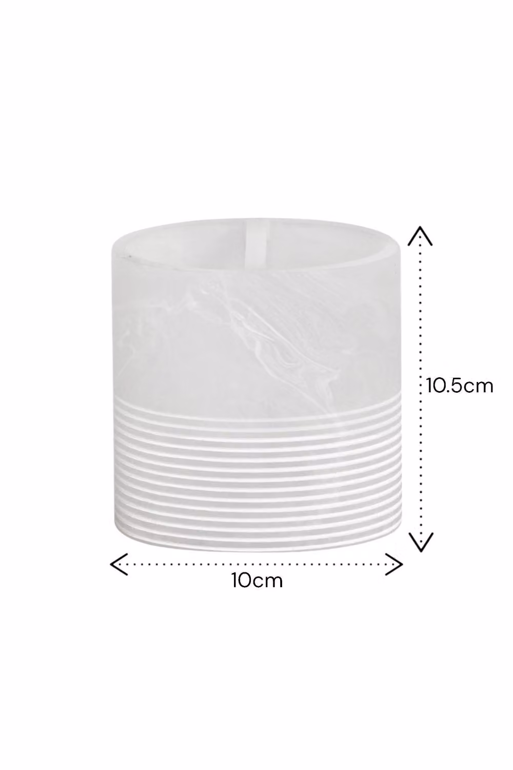 Showerdrape Bianco White Stone Bathroom Accessory Set with Soap Dish and Toothbrush Holder – 3