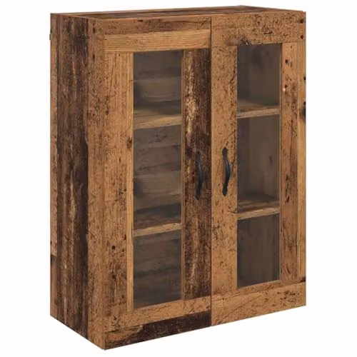 vidaXL Modern Highboard in Brown Old Wood with Hinged Doors and Internal Shelves, W/D/H: 69.5 x 34 x 90 cm – 4