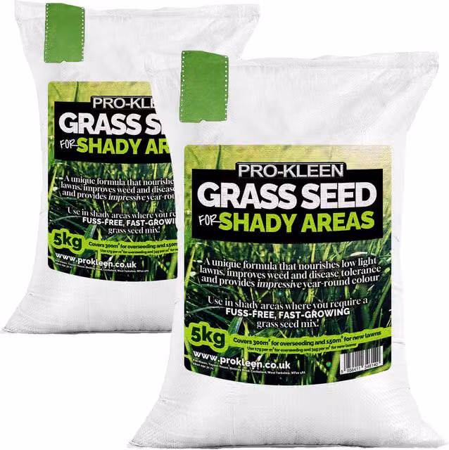 Pro-Kleen Green Lawn Seed for Shady Areas, Overseeding and Patch Repair, 10kg