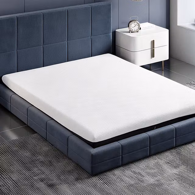 Livingandhome Supportive Gel Foam Sleeping Mattress with Removable Cover, White, W/D/H: 140 x 200 cm
