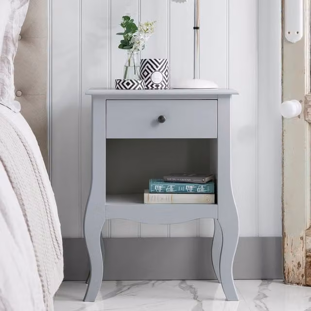 Noa and Nani Modern Grey Bedside Table