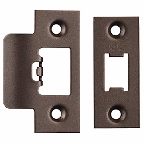 Loops Long Backplate Set and Forend Strike and Fixing Pack in Matt Bronze