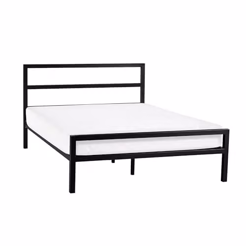 Julian Bowen Soto Modern Metal Bed in Black W/D/H: 120 x 200 x 201 cm – 1