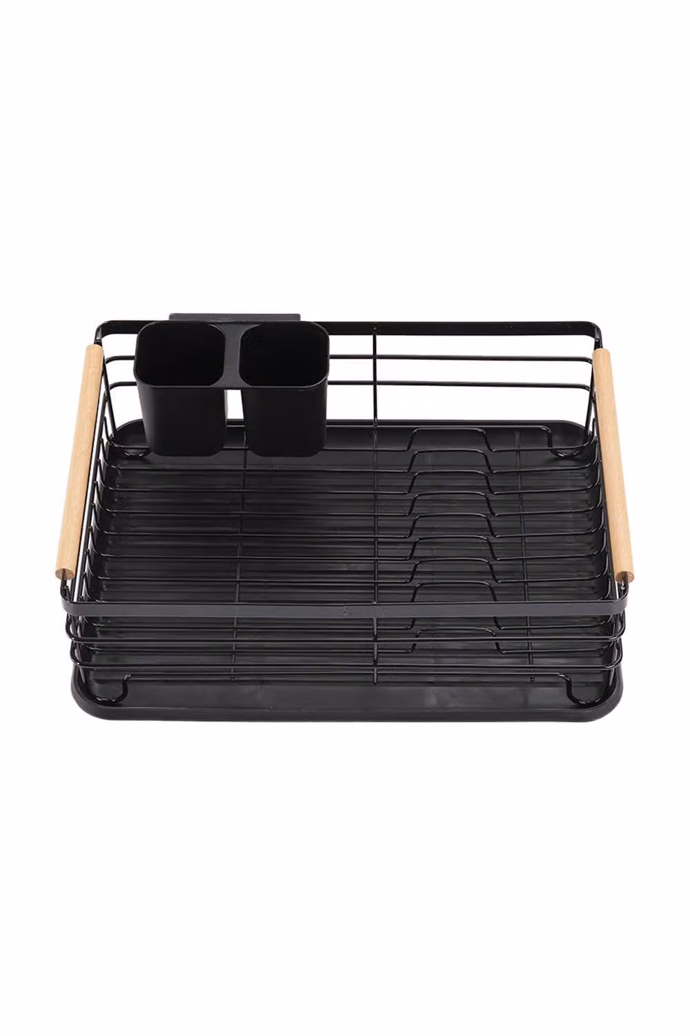 Garden Sanctuary Black Metal Dish Drainer with Drip Tray – 2