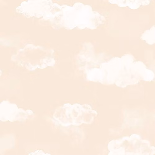 Galerie Tiny Tots 2 Cloud Wallpaper, Beige, W: 53 cm, L: 10 m