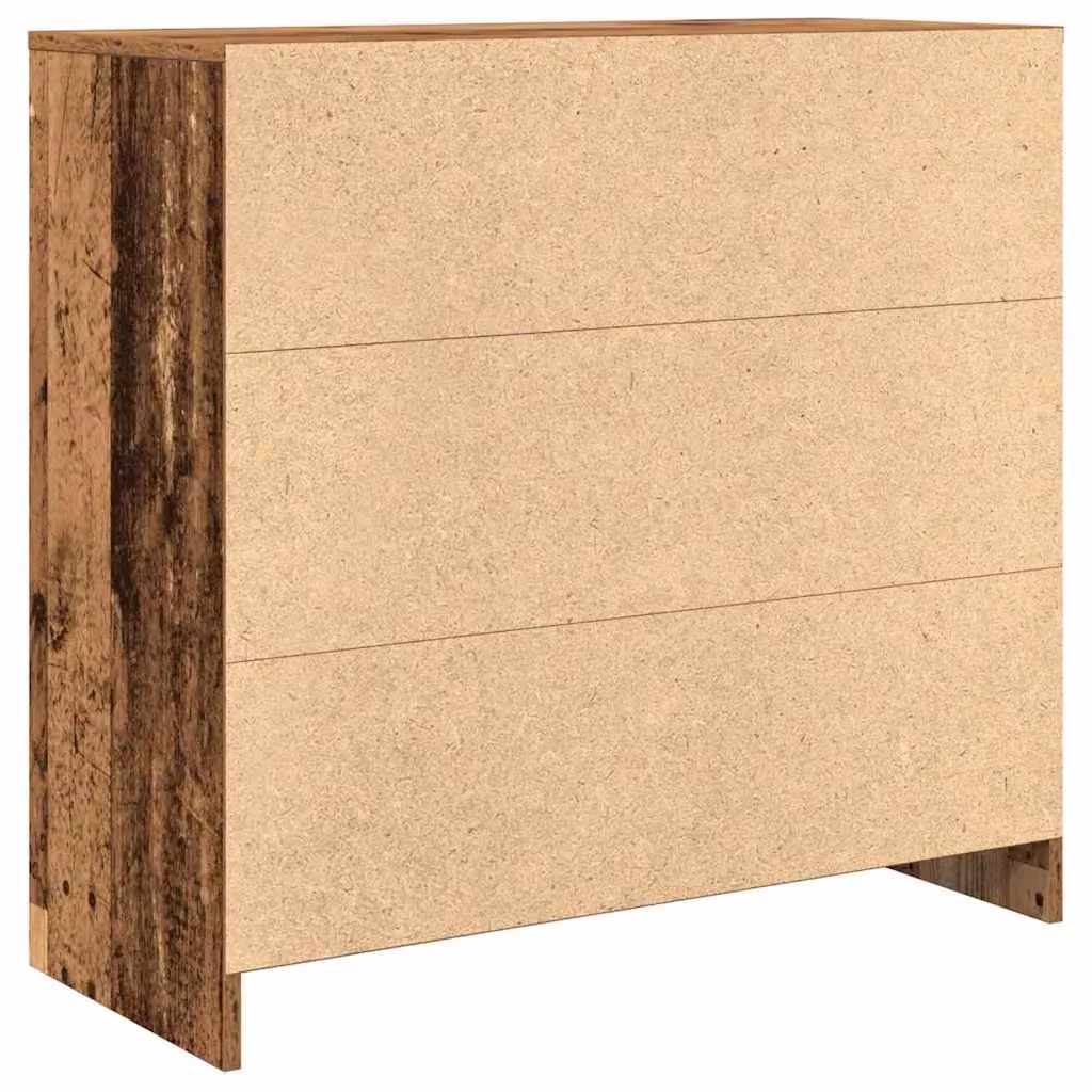 Berkfield Home Rustic Sideboard with Drawer in Old Wood Brown, W/D/H: 80 x 34 x 76 cm – 4