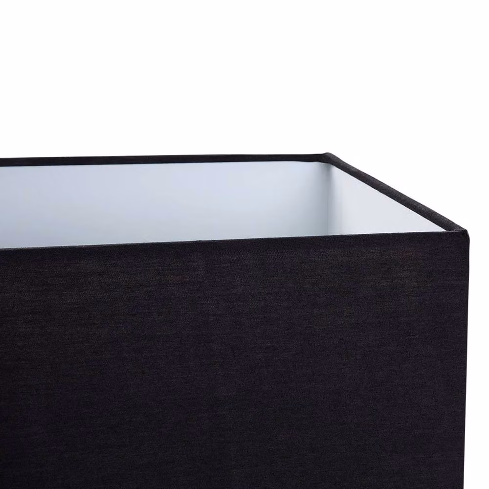 Wyld and Coco Helix Table Lamp in Silver and Black with Rectangular Fabric Shade, Height: 62 cm – 3