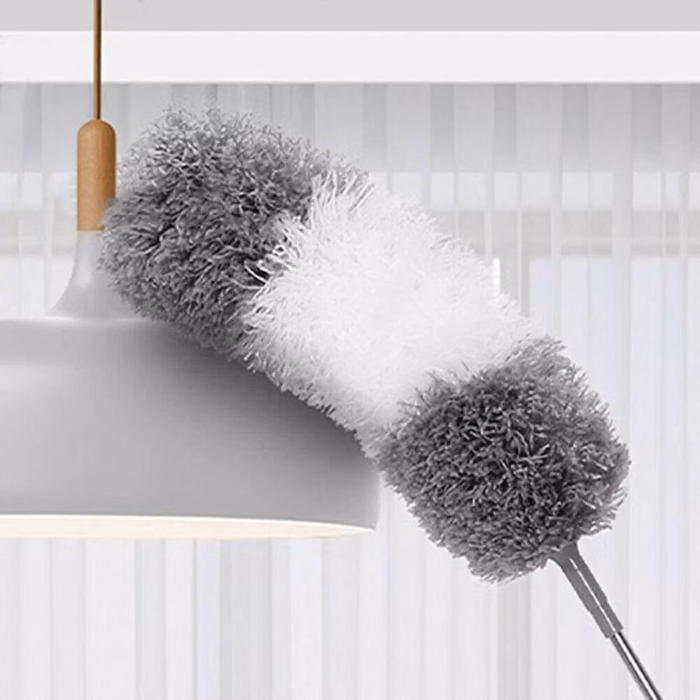 SPETLEK Grey Extendable Microfibre Feather Duster with 280cm Telescopic Stainless Steel Handle – 5