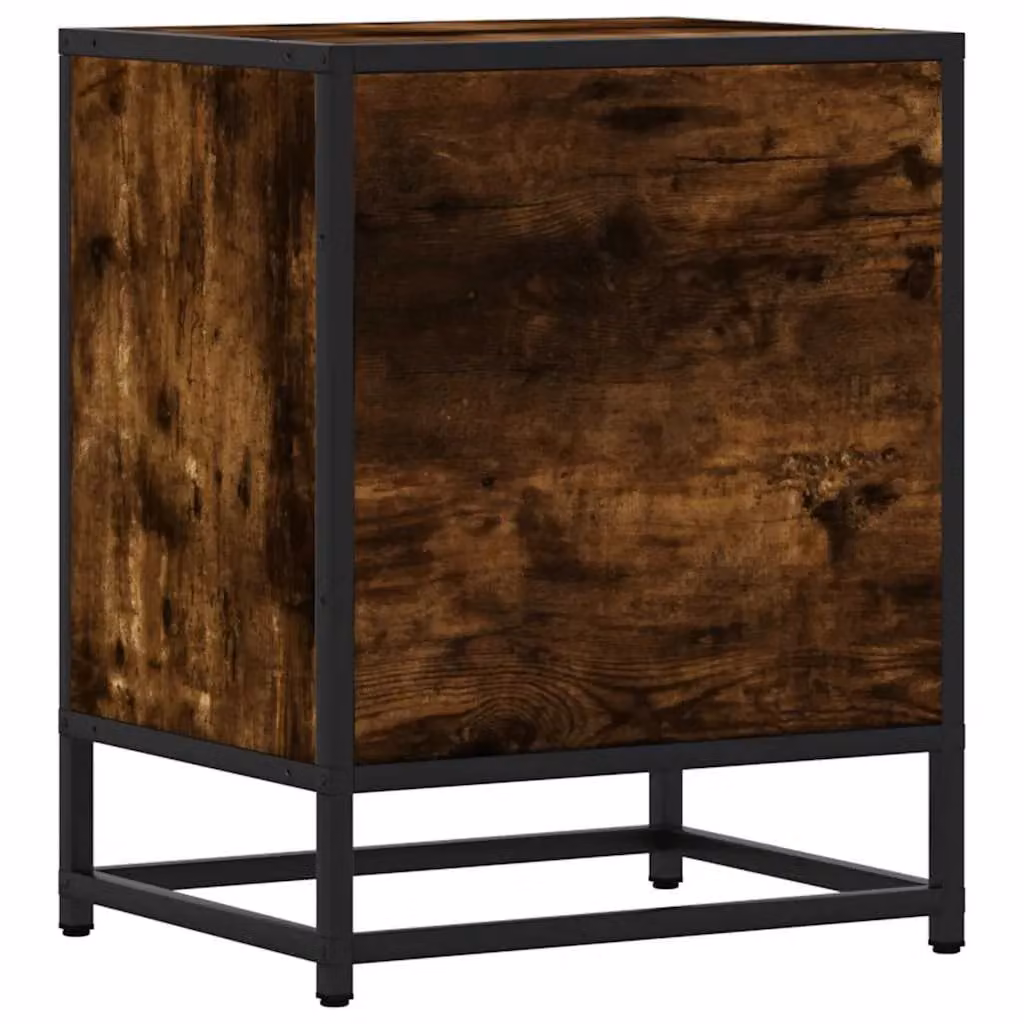 Berkfield Home Set of 2 Bedside Cabinets in Smoked Oak Brown, W/D/H: 40 x 31 x 50 cm – 5