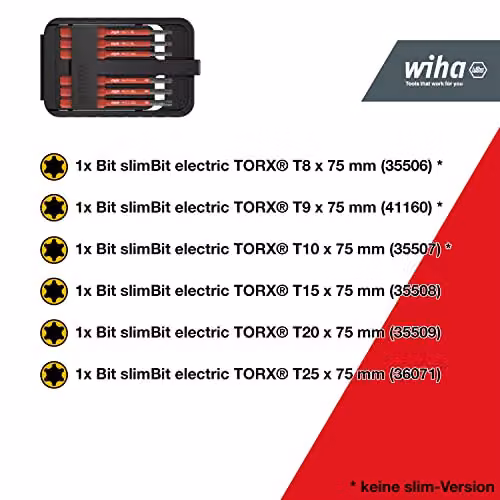 Wiha slimBit Box SB 2831B501 Red Screwdriver Bit Set – 2