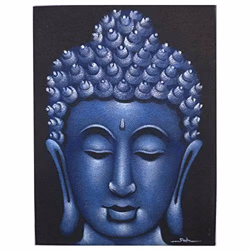 Beespoke Gifts Blue Buddha Canvas Painting