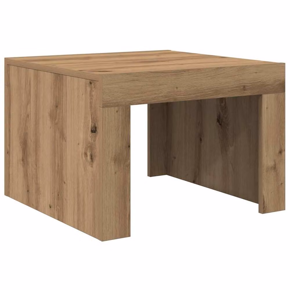 Berkfield Home Modern Square Coffee Table in Artisan Oak Brown, W/D/H: 50 x 50 x 35 cm – 3