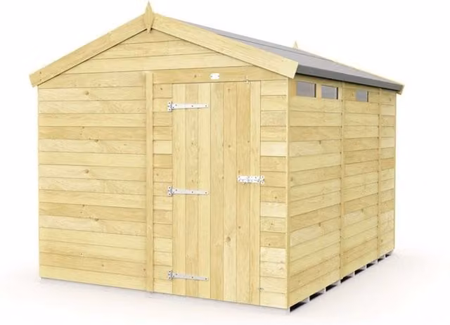 Buttercup Farm Apex Security Shed with Single Door in Brown, W231 x D272 x H217 cm