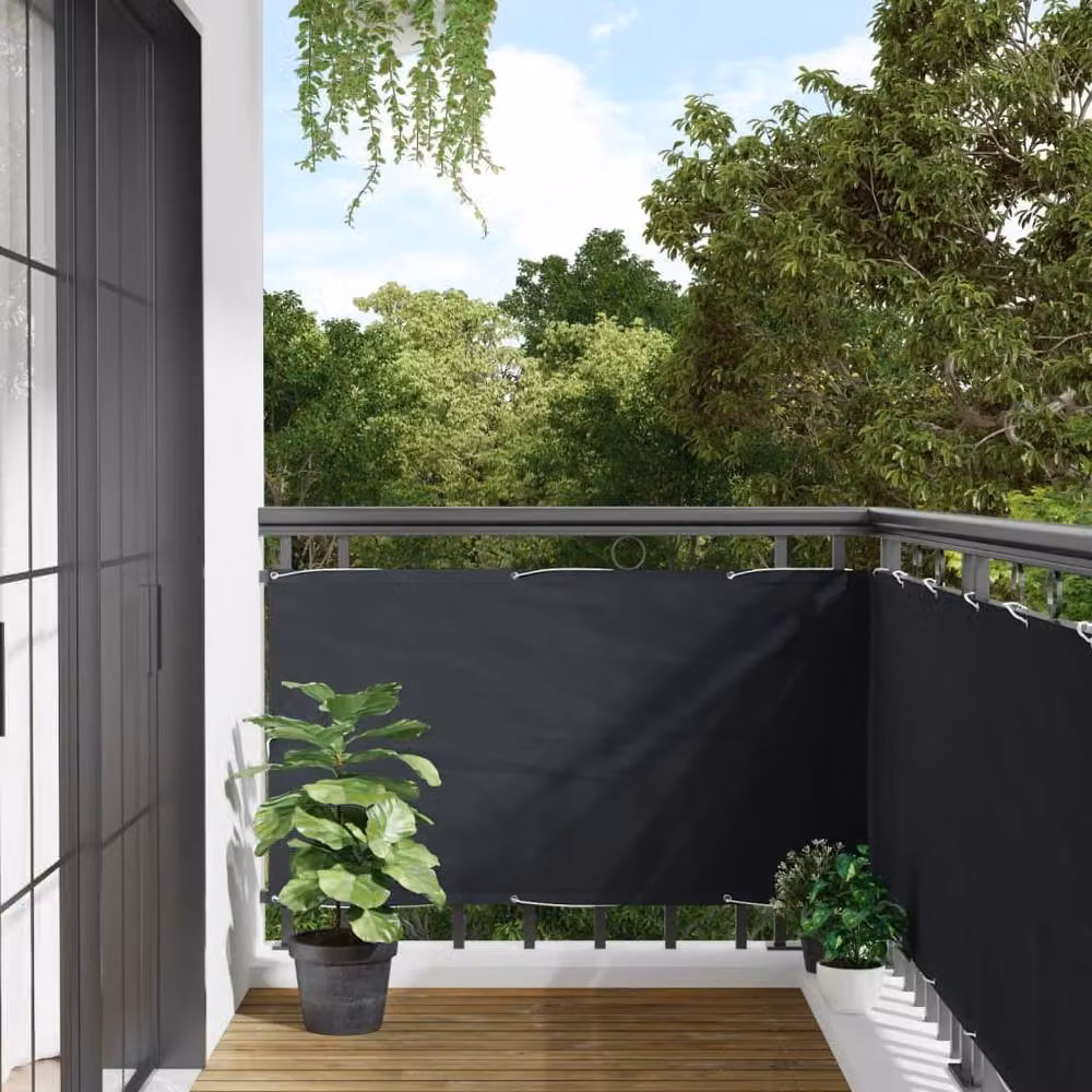 Berkfield Home Balcony Screen in Anthracite and Black, W: 75 cm, H: 300 cm – 2