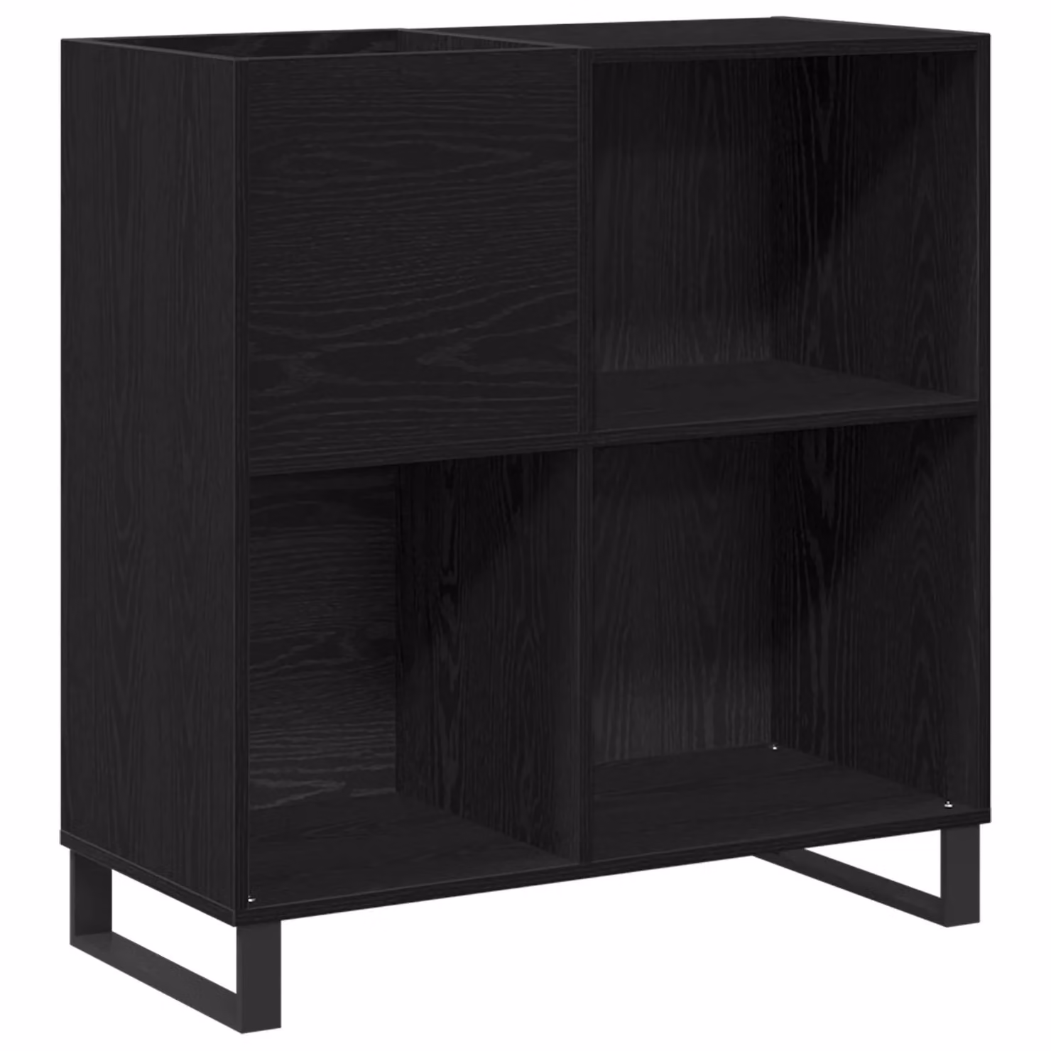 Berkfield Home Modern Record Cabinet in Black Oak, W/D/H: 84.5 x 38 x 90 cm – 2