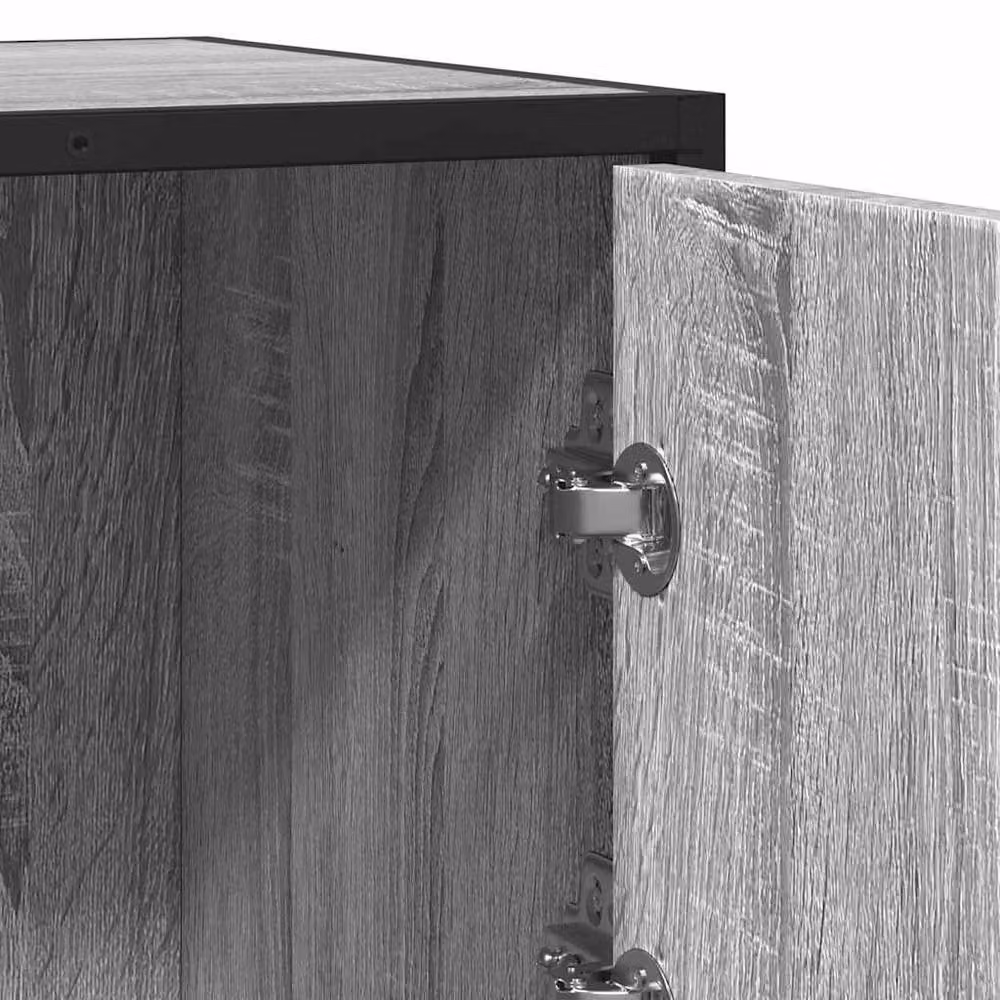 Berkfield Home Grey Sonoma Industrial Sideboard in Engineered Wood, W/D/H: 68 x 35 x 76 cm – 6