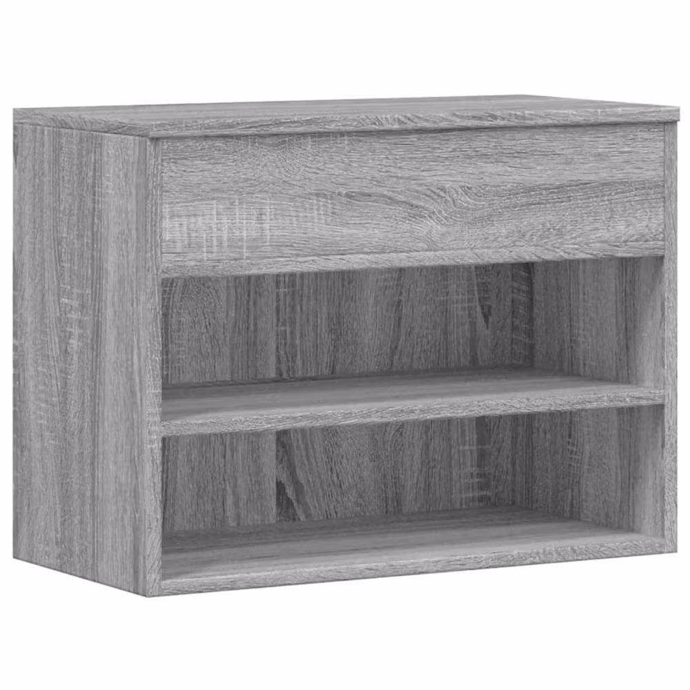 Berkfield Home Grey Sonoma Shoe Bench in MDF, W/D/H: 60 x 30 x 45 cm – 2
