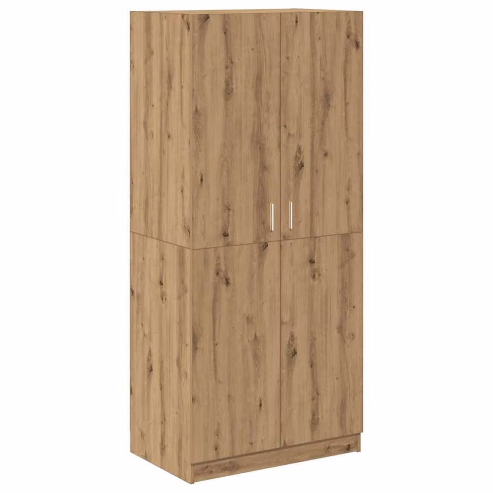 Berkfield Home Artisan Oak Wardrobe in Brown, W/D/H: 90 x 52 x 200 cm – 3