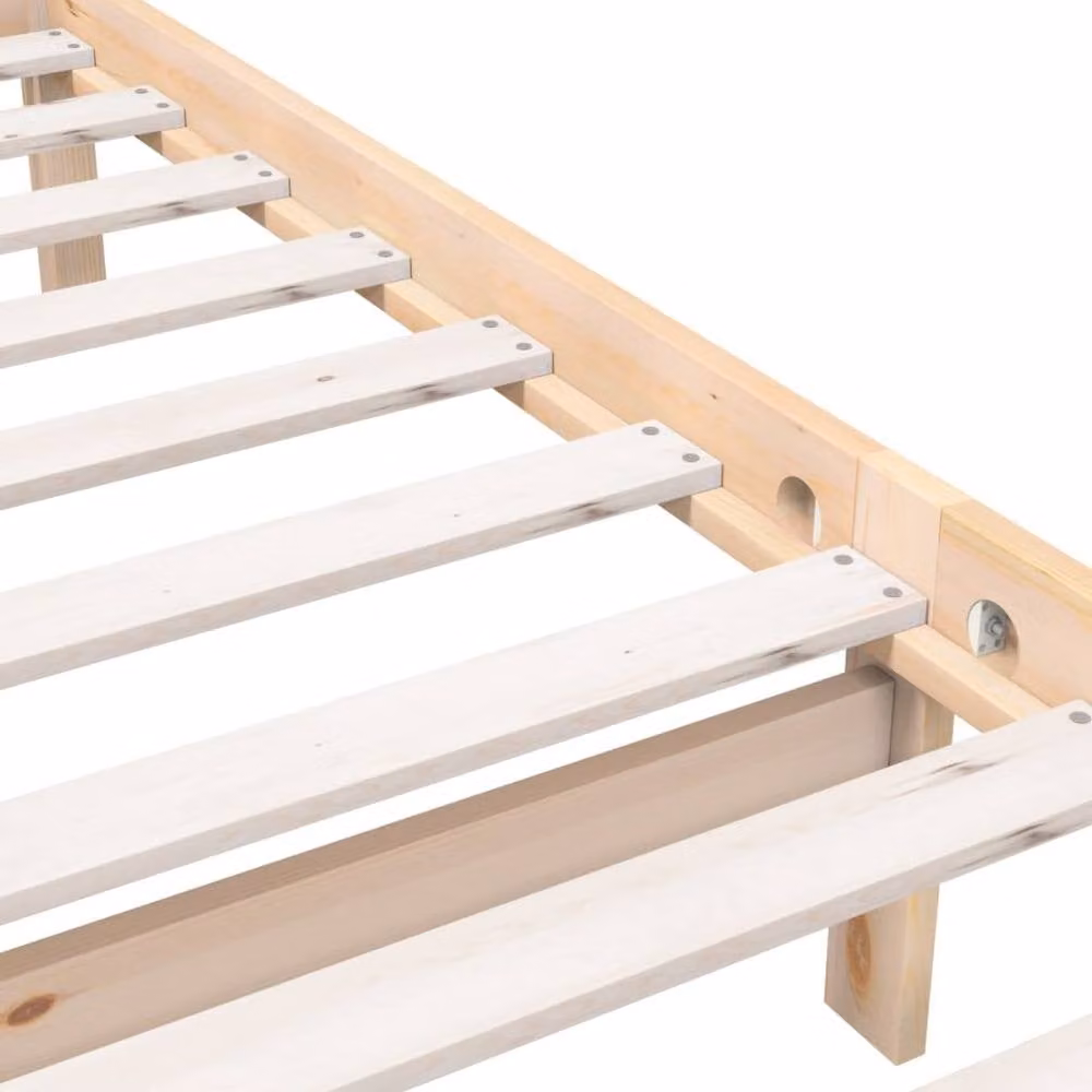 Berkfield Home Small Single Solid Pine Wood Bed Frame, Brown, W/D/H: 75 x 190 cm