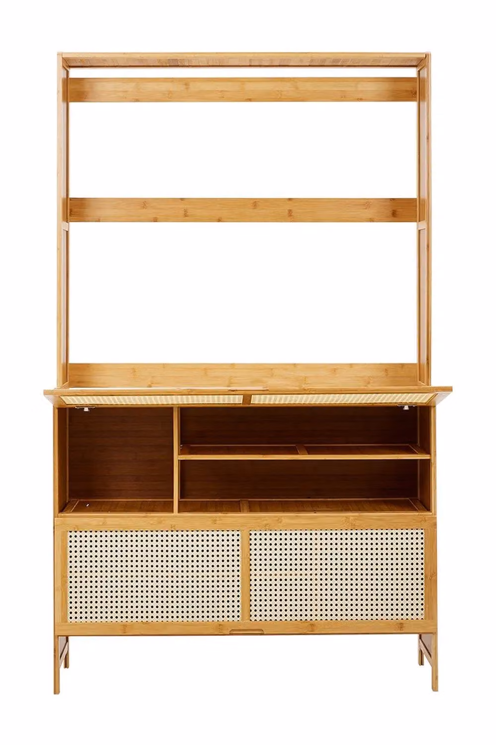 H&O Direct Scandinavian Wooden Entryway Shoe Cabinet in Brown with Internal Flat Shelves – 2