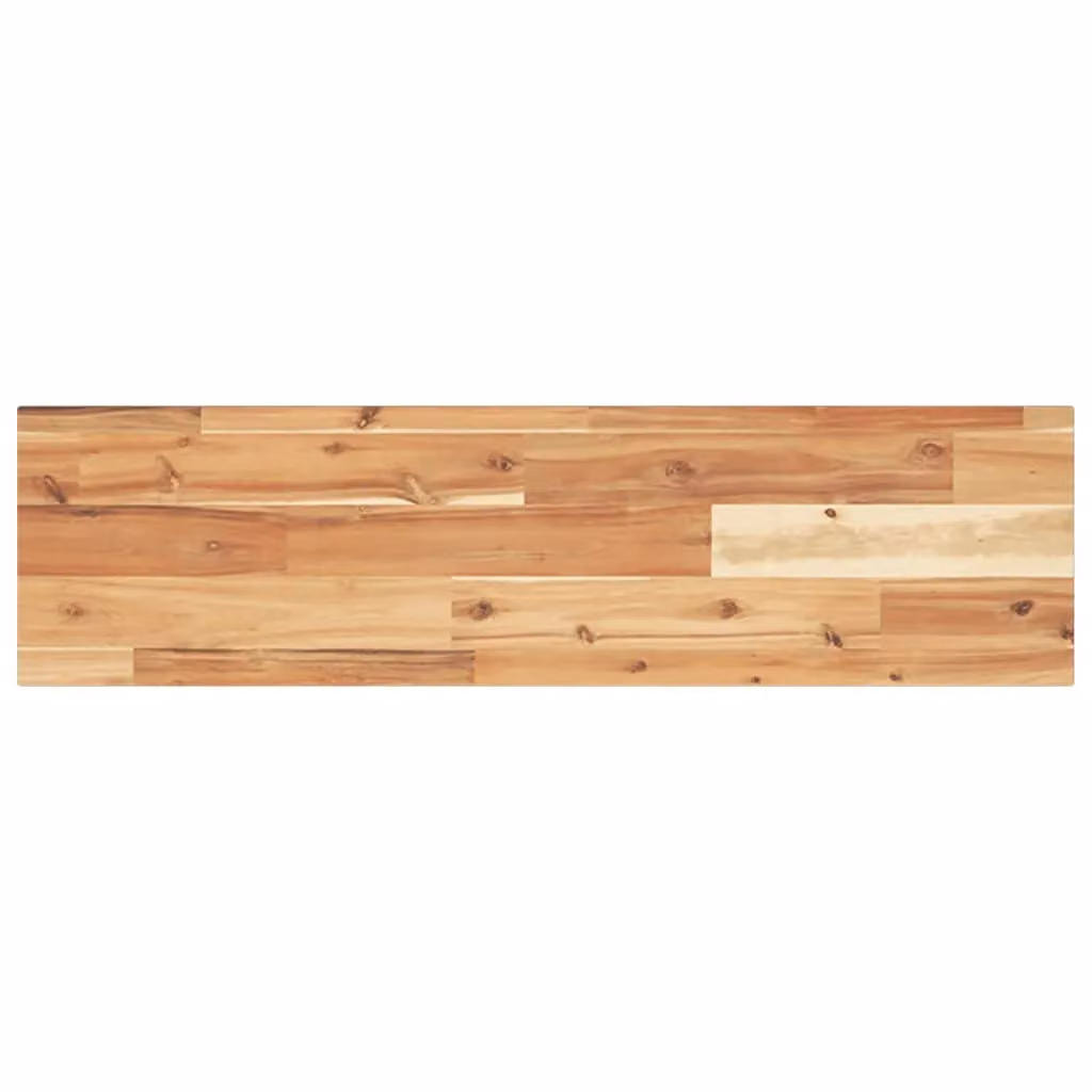 Berkfield Home Brown Oil Finished Solid Wood Acacia Floating Shelf, W: 80 cm, D: 20 cm, H: 2 cm