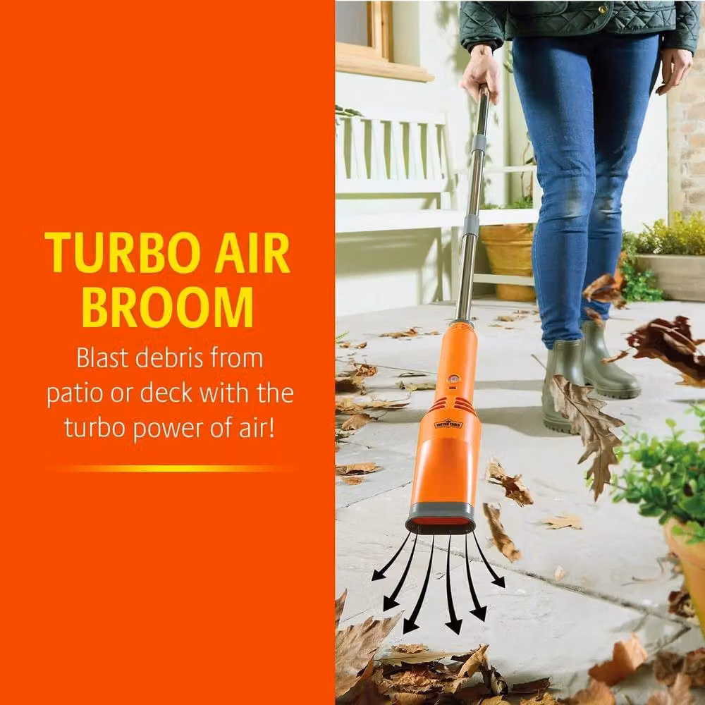 Victor Tools Cordless Leaf Blower with USB-C Rechargeable Battery, Orange – 6