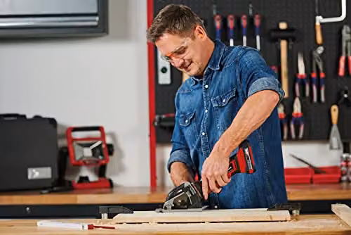 Einhell TE-CS 18/89 Li-Solo Cordless Mini Circular Saw in Red and Black – 2
