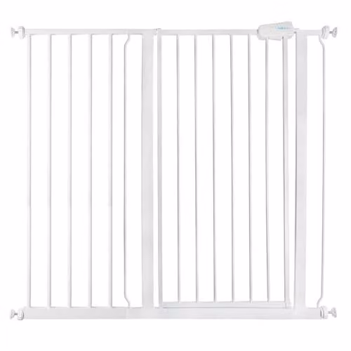 Safetots Extra Tall Metal Safety Gate Pressure Fit, White, Height: 104 cm, Width: 107.4 cm - 115 cm