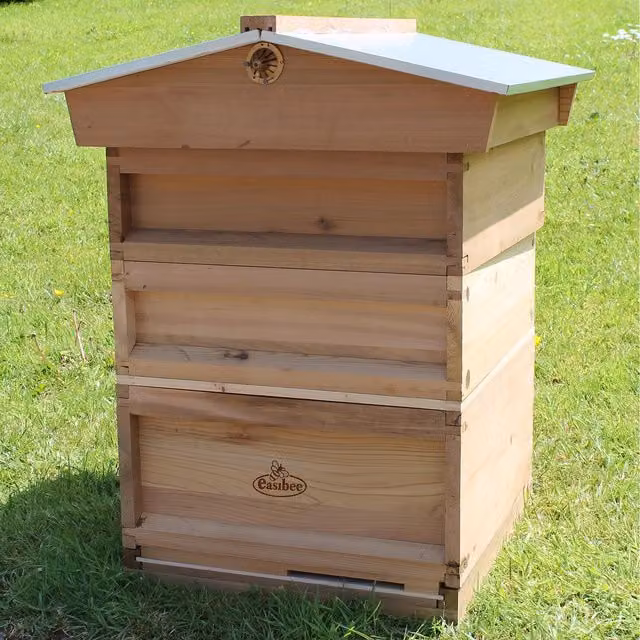 Actiasbee National Cedar Bee Hive in Brown Wood and Metal