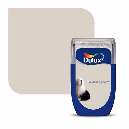 Dulux Matt Walls and Ceilings Tester Paint, Egyptian Cotton, Beige, 30 ml