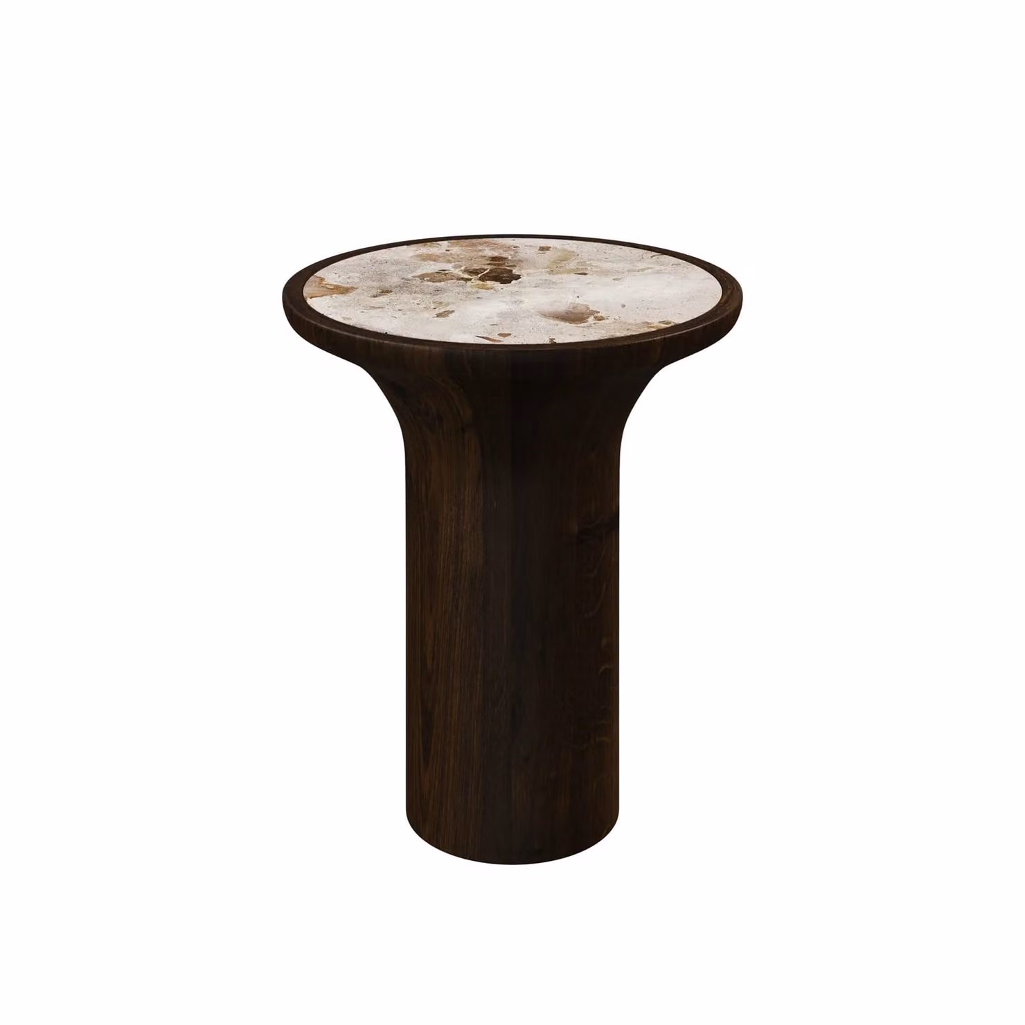 Dome Deco HAWERA Side Table, White Marble, Round