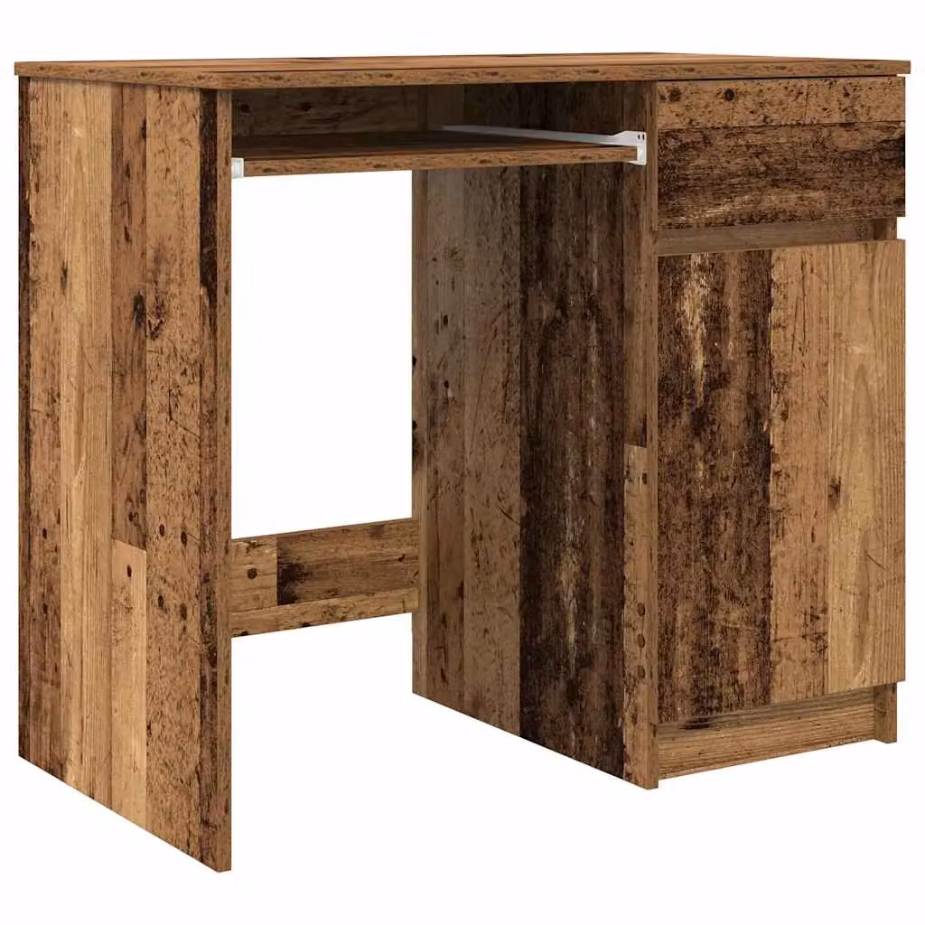 Berkfield Writing Desk in Brown Old Wood, W/D/H: 86 x 49 x 76 cm – 2