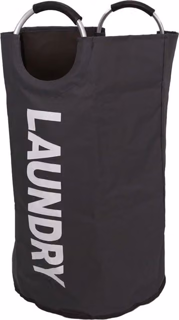 Libbi Lou 90L Black Waterproof Laundry Hamper with Aluminium Handles, H 79 cm x W 38 cm x D 38 cm – 4