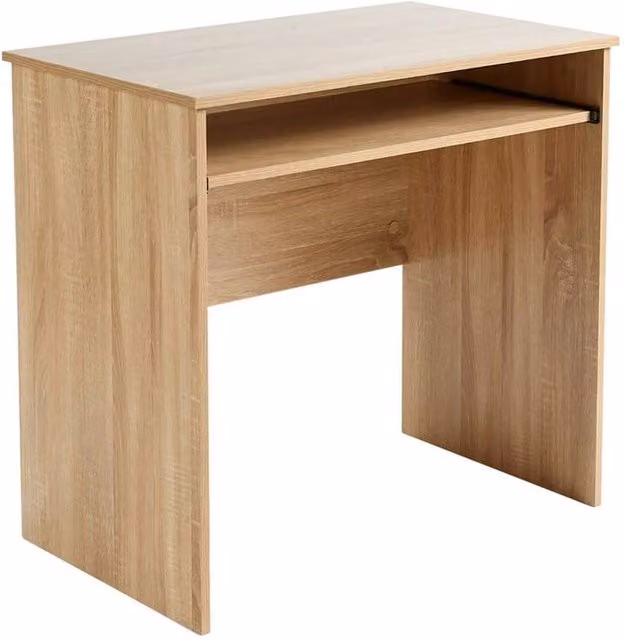 NESTLUNE Brown Modern Computer Desk for Home Office and Dining Room