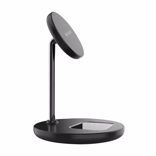 SilverLabel 15W Magnetic Charging Stand and Pad in Black for MagSafe and QI-Enabled Devices – 2