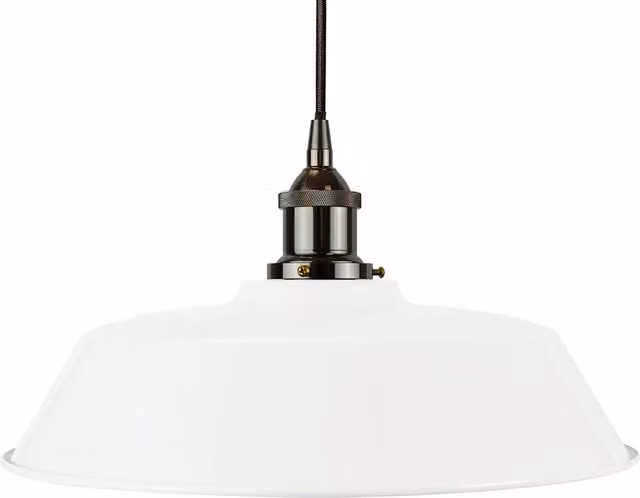 SE Home Chancery Round Pendant Light in White and Black