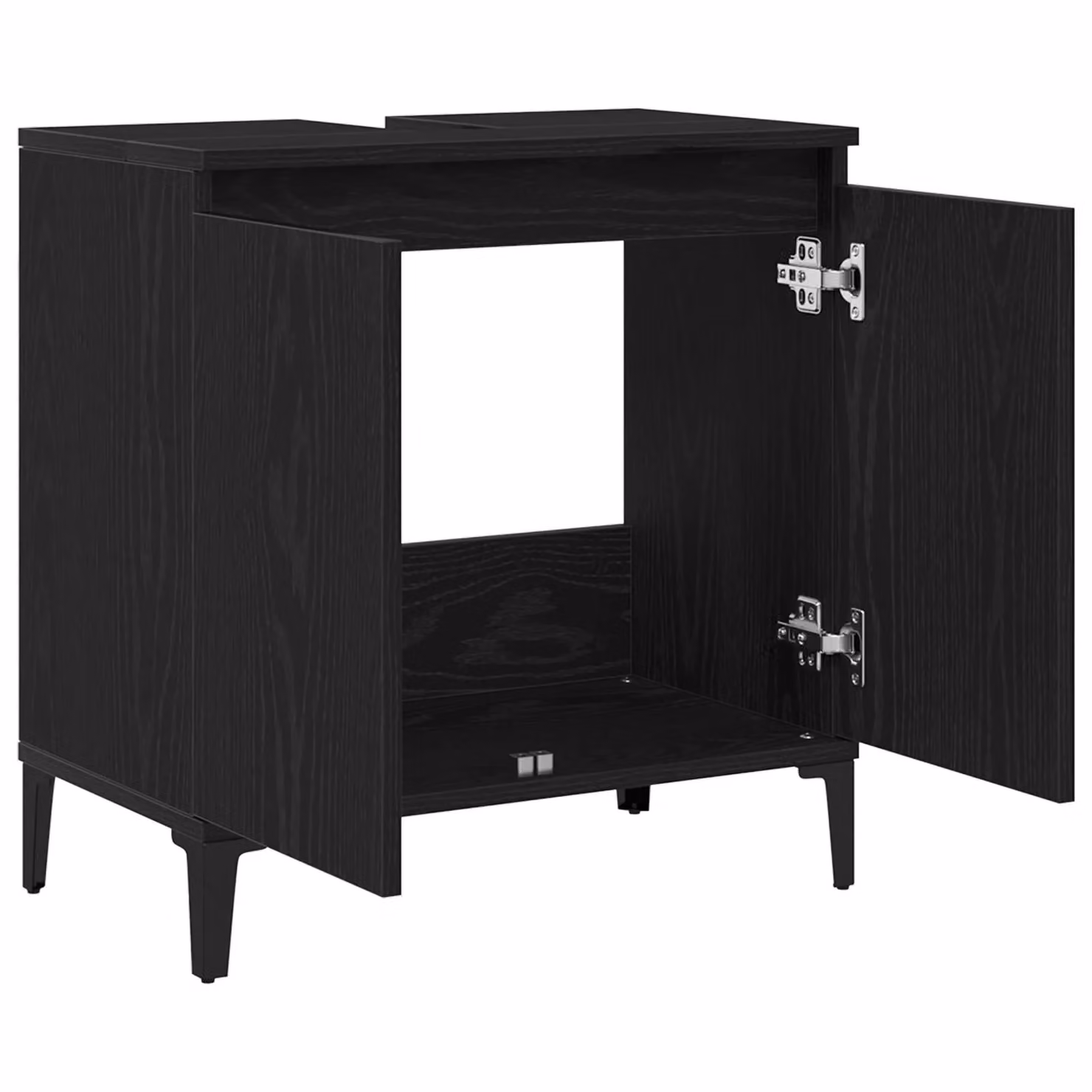 Berkfield Home Black Oak Sink Cabinet W/D/H: 58 x 33 x 60 cm – 4