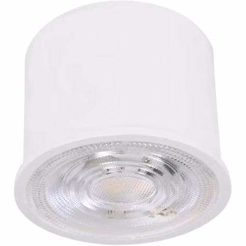 Loops Modern White LED Ceiling Spotlight, Dimmable and Adjustable with Bulb Included, IP20 Rated – 1