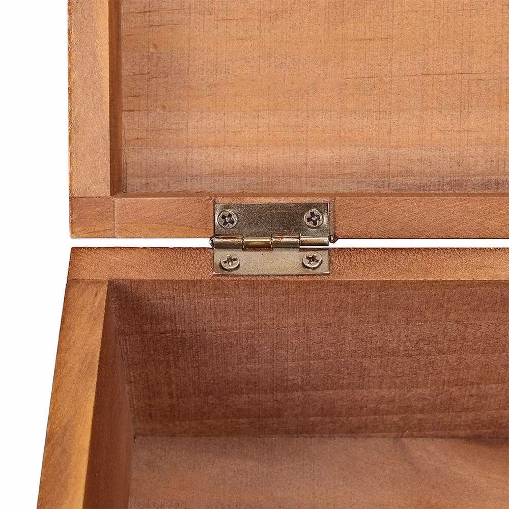 FORGEVIO Vintage Wooden Storage Box, Brown, W/D/H: 24.6 x 19.4 x 10.6 cm – 3