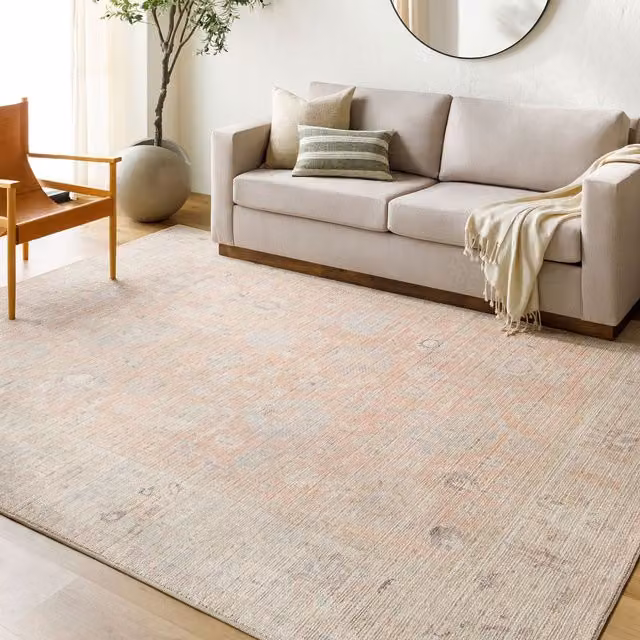 Livabliss Marlene Boho Traditional Living and Dining Rug in Pink and Brown, W: 160 cm, D: 210 cm – 1