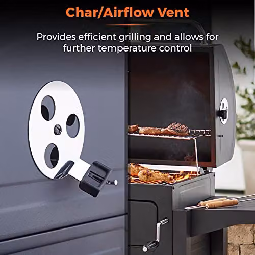 Tower Ignite Duo XL Charcoal BBQ Grill with Thermometer, Black – 4