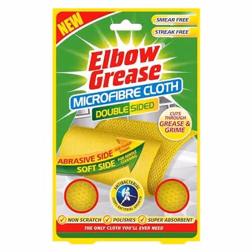 Elbow Grease Dual Sided Microfibre Cloth in Yellow